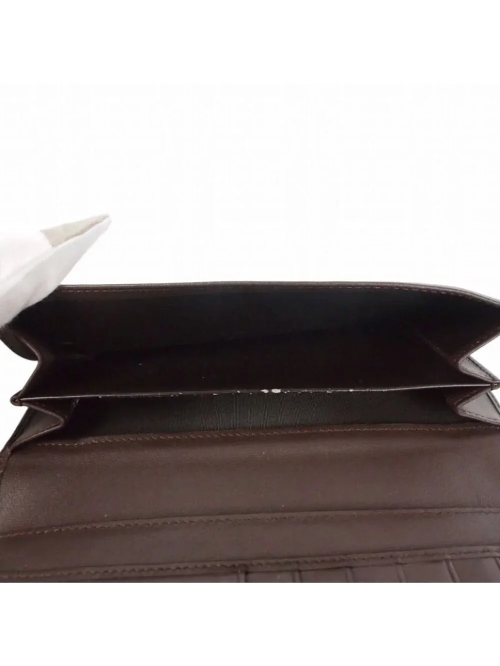 Gucci GG Canvas Sherry Line Snap Wallet Khaki Beige Dark Brown